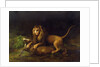 A Lion Attacking a Stag, c.1765 by George Stubbs