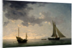A Lugger and a Smack in Light Airs by Charles Brooking
