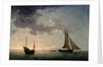 A Lugger and a Smack in Light Airs by Charles Brooking