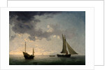 A Lugger and a Smack in Light Airs by Charles Brooking