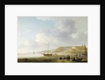 The Coast Near Scheveningen with Fishing Pinks on the Shore by Charles Brooking