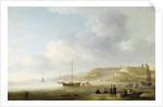 The Coast Near Scheveningen with Fishing Pinks on the Shore by Charles Brooking