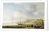 The Coast Near Scheveningen with Fishing Pinks on the Shore by Charles Brooking