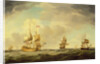 An English Flagship Under Easy Sail in a Moderate Breeze, c.1750 by Charles Brooking