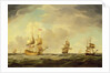 An English Flagship Under Easy Sail in a Moderate Breeze, c.1750 by Charles Brooking
