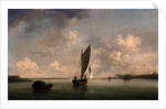 A Smack Under Sail in a Light Breeze in a River, c.1756-9 by Charles Brooking