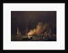 Ship on Fire at Night, c.1756 by Charles Brooking