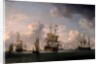 English Ships Under Sail in a Very Light Breeze by Charles Brooking