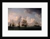 English Ships Under Sail in a Very Light Breeze by Charles Brooking