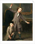Two Boys of the Nollekens Family, Probably Joseph and John Joseph, Playing at Tops, 1745 by Joseph Francis Nollekens