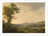 Landscape with Haymakers and a Distant View of a Georgian House, c.1780 by William Ashford