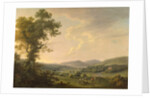 Landscape with Haymakers and a Distant View of a Georgian House, c.1780 by William Ashford