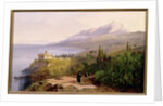 Mount Athos and the Monastery of Stavroniketes, 1857 by Edward Lear