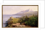 Mount Athos and the Monastery of Stavroniketes, 1857 by Edward Lear