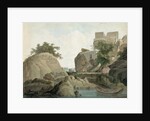 Fakir's Rock at Sultanganj, on the River Ganges, India, c.1790 by Thomas & William (1769-1837) Daniell