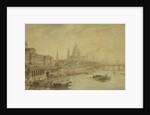Somerset House, St. Paul's Cathedral and Blackfriars' Bridge by Louis Jean Desprez