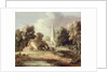 Landscape with a Church, Cottage, Villagers and Animals, c.1771-2 by Thomas Gainsborough