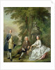 Jonathan Tyers and his Daughter, Elizabeth, and her Husband, John Wood, c.1750-52 by Francis Hayman
