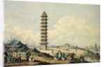 City of Lin Tsin, Shantung, with a view of the grand canal by William Alexander