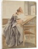 A Lady Copying at a Drawing Table, c.1760-70 by Paul Sandby