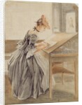 A Lady Copying at a Drawing Table, c.1760-70 by Paul Sandby