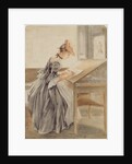 A Lady Copying at a Drawing Table, c.1760-70 by Paul Sandby