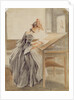 A Lady Copying at a Drawing Table, c.1760-70 by Paul Sandby