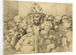 Literary Characters Assembled Around the Medallion of Shakespeare, 1776 by John Hamilton Mortimer