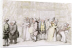 Viewing at the Royal Academy, c.1815 by Thomas Rowlandson