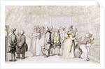 Viewing at the Royal Academy, c.1815 by Thomas Rowlandson