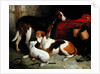 A Couple of Lord Henry Bentinck's Foxhounds with a Terrier, c.1845 by William Barraud