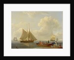 A Wherry Taking Passengers out to Two Anchored Packets, 1825 by William Anderson