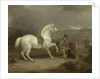 Mr. Johnstone King's Grey Shooting Pony Waiting with a Groom on a Scottish Moor, 1835 by Thomas Woodward