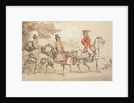 Illustrations for 'The Military Adventures of Johnny Newcome: 'Dashed with his suite for Santarem that night' by John Mitford by Thomas Rowlandson