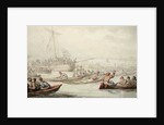 The Annual Sculling Race for Doggett's Coat and Badge, c.1805-10 by Thomas Rowlandson
