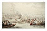 The Annual Sculling Race for Doggett's Coat and Badge, c.1805-10 by Thomas Rowlandson