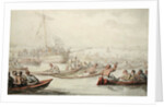 The Annual Sculling Race for Doggett's Coat and Badge, c.1805-10 by Thomas Rowlandson