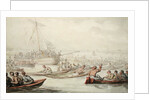The Annual Sculling Race for Doggett's Coat and Badge, c.1805-10 by Thomas Rowlandson