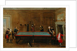 The Billiard Room ca 1725 by School English