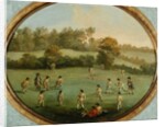 A Game of Cricket after a painting by Francis Hayman by English School