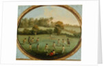 A Game of Cricket after a painting by Francis Hayman by English School