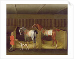 The Stables and Two Famous Running Horses belonging to His Grace, the Duke of Bolton, 1747 by James Seymour