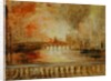 The Burning of the Houses of Parliament, previously attributed to J.M.W. Turner by English School