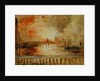 The Burning of the Houses of Parliament, previously attributed to J.M.W. Turner by English School