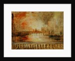 The Burning of the Houses of Parliament, previously attributed to J.M.W. Turner by English School