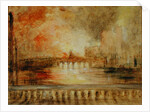 The Burning of the Houses of Parliament, previously attributed to J.M.W. Turner by English School