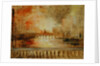 The Burning of the Houses of Parliament, previously attributed to J.M.W. Turner by English School