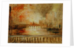 The Burning of the Houses of Parliament, previously attributed to J.M.W. Turner by English School