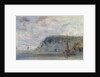 Coast with Cliffs and Boats previously attributed to J.M.W. Turner and also attributed to Peter de Wint by English School