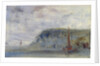 Coast with Cliffs and Boats previously attributed to J.M.W. Turner and also attributed to Peter de Wint by English School